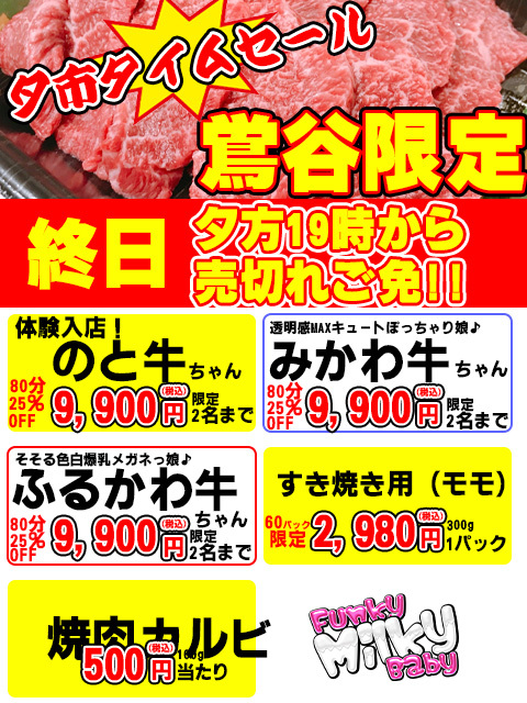 11月8日　18時～【タイムセール】